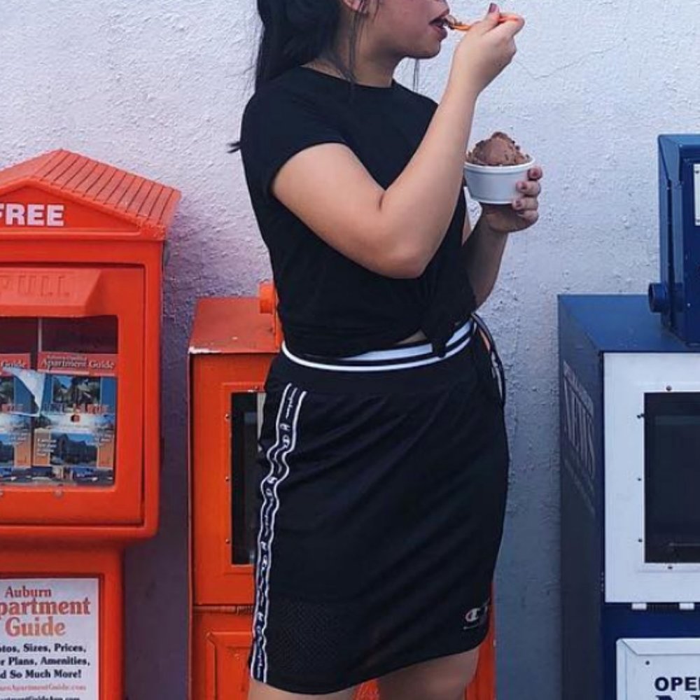 Champion Reversible Sporty Bodycon Skirt - Black